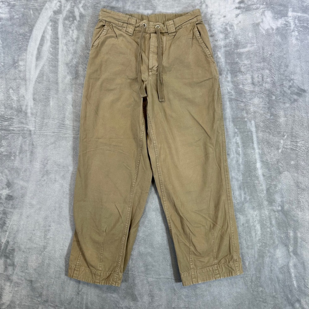 AllSaints Wide Tapered Pants Women's‎ Size 28 Khaki Organic Cotton